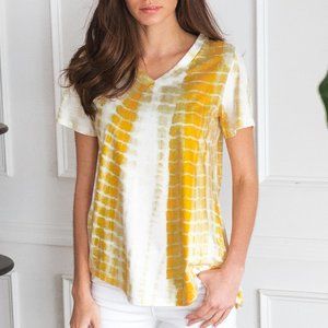 Tie-Dye & Stripe Relaxed Hi-Low Tee